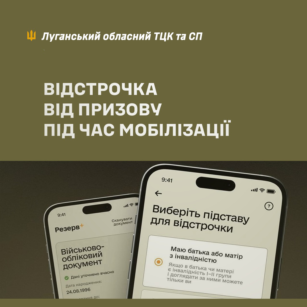 Без заяви відстрочка від мобілізації не діє: нагадування ТЦК